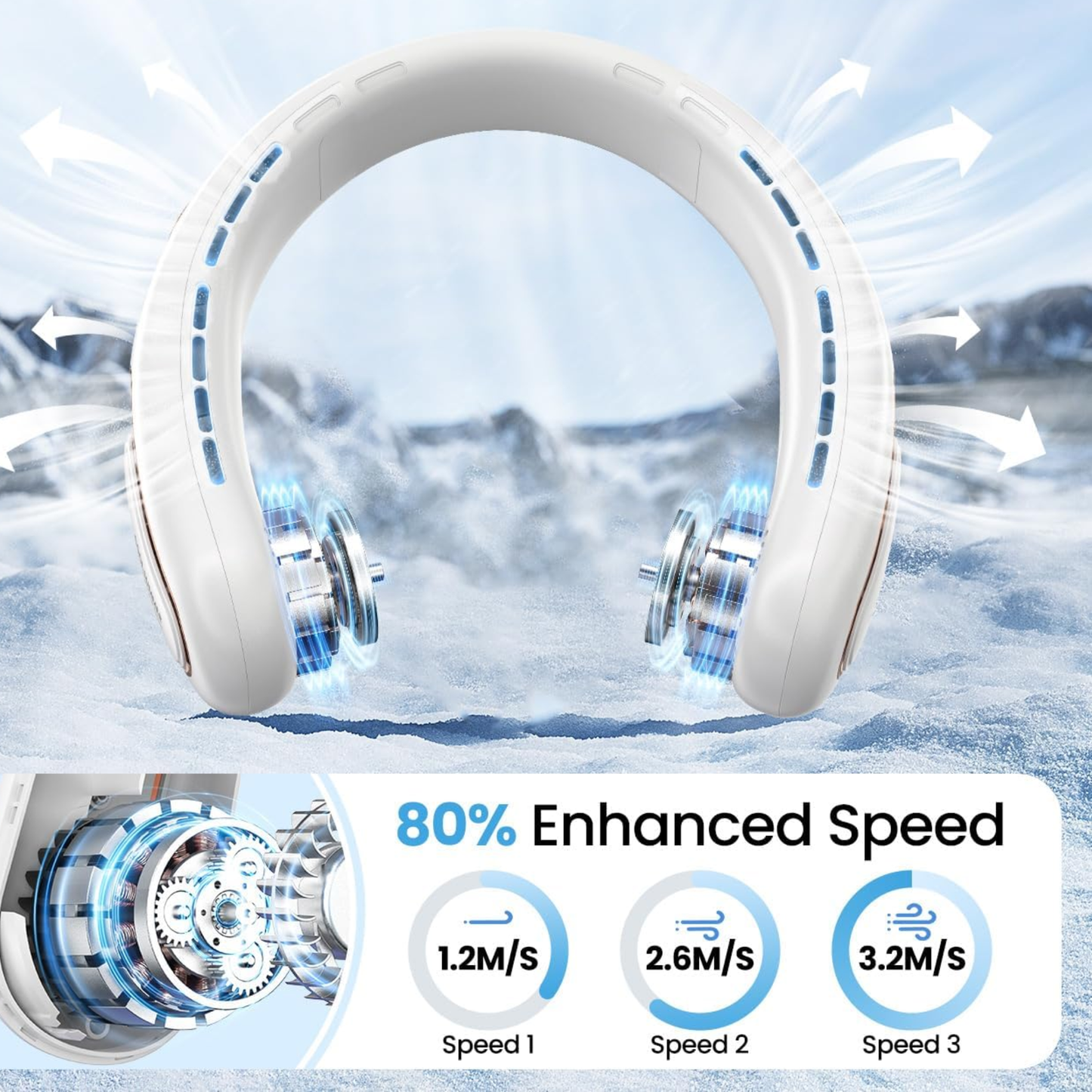 AIRGO™ Ventilador De Cuello Portátil