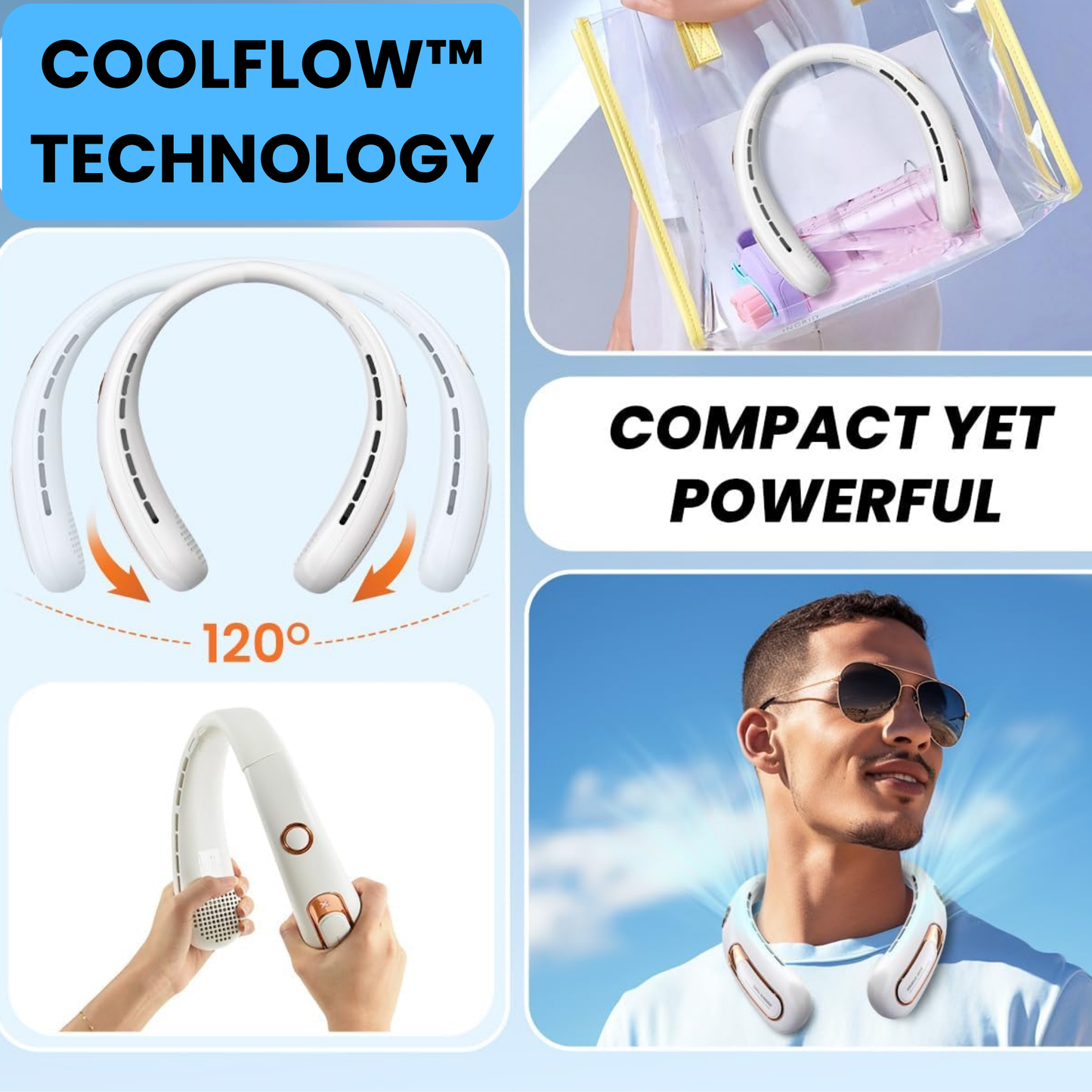 AIRGO™ Ventilador De Cuello Portátil