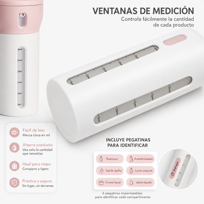 Botellas Dispensadoras de Viaje 4 en 1